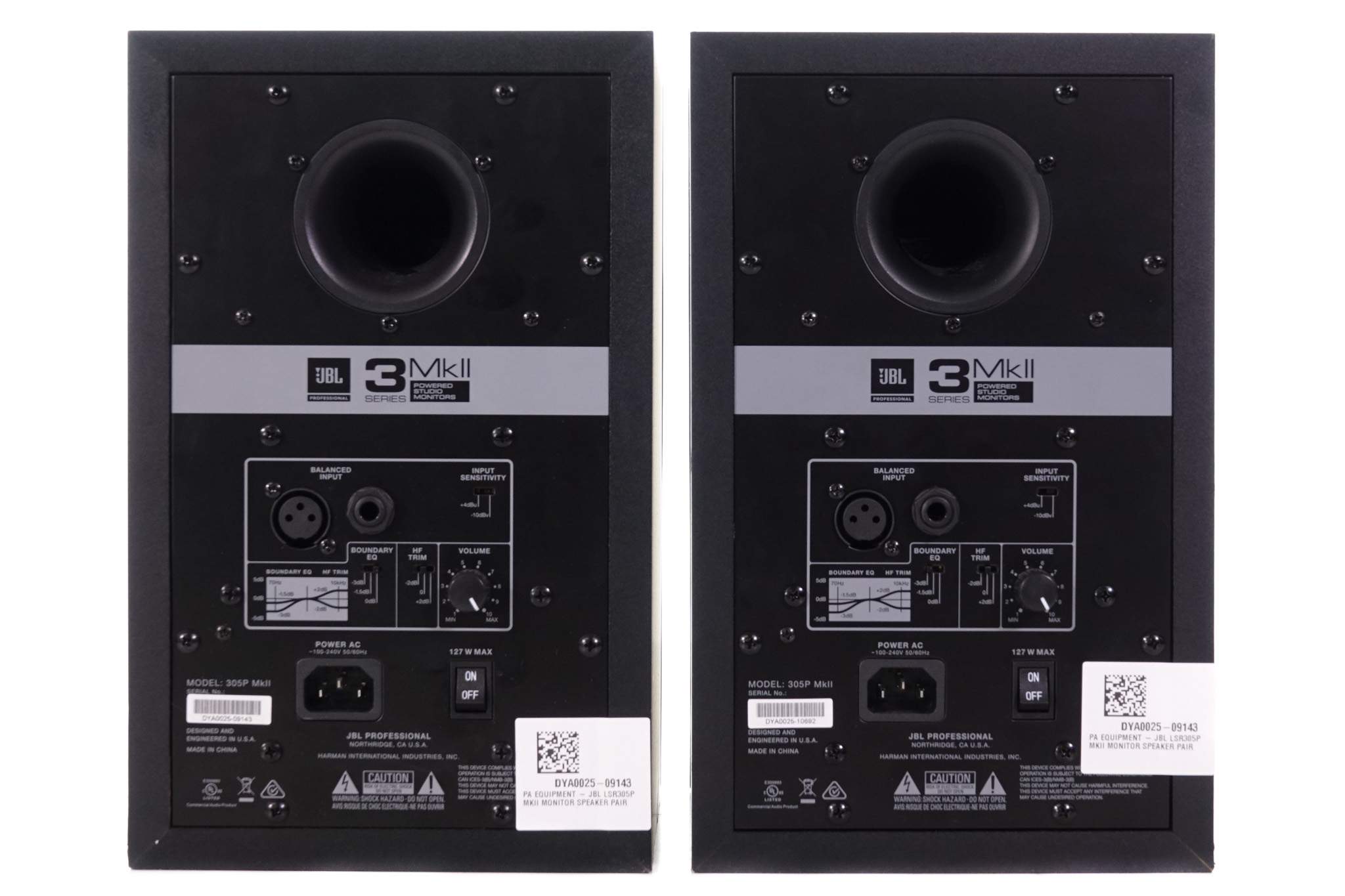 JBL LSR305P MKII Studio Powered Monitor Speaker Rear