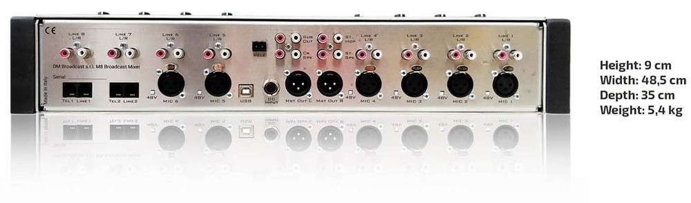 DM M8 Broadcast Console Back