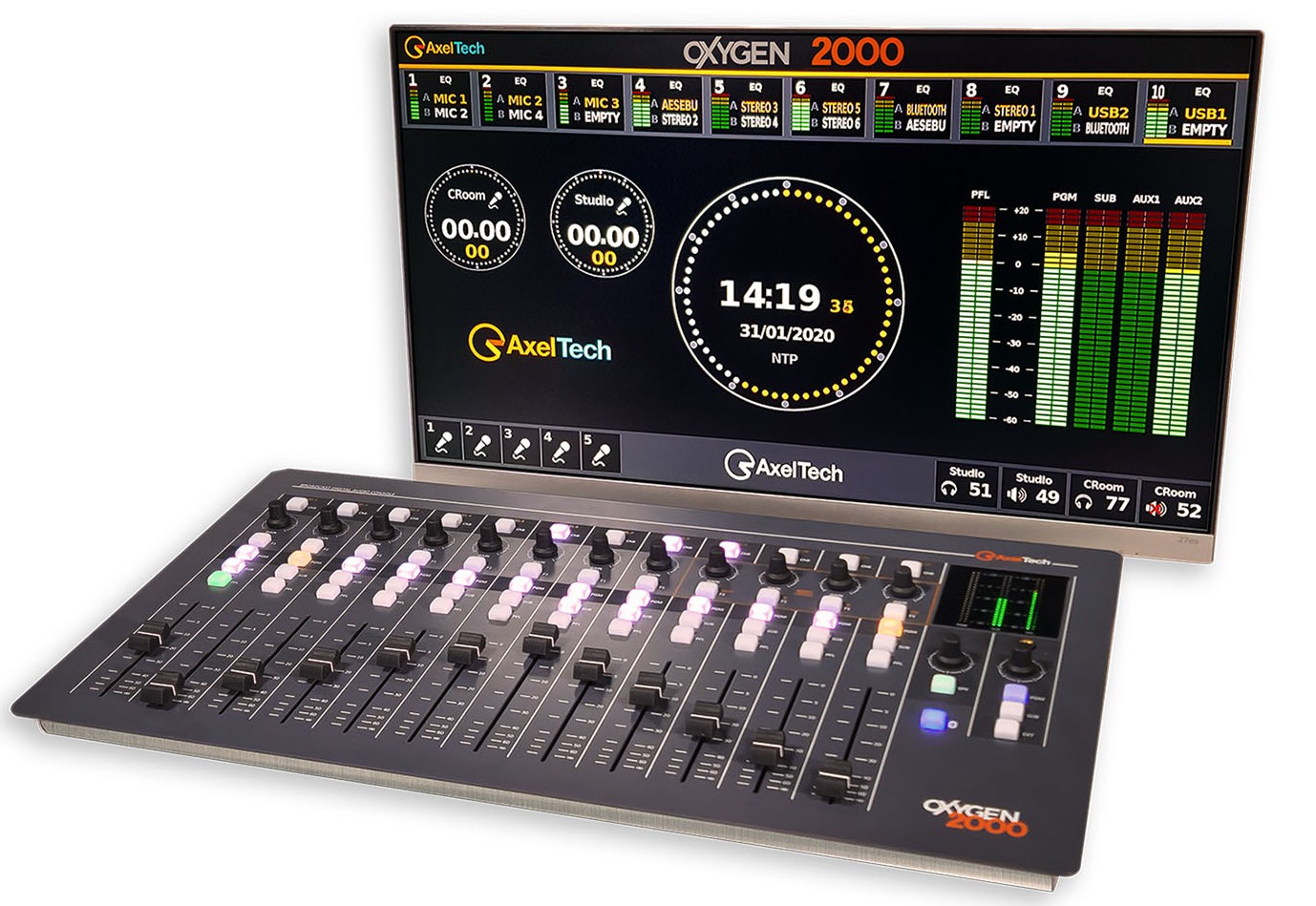 Axel Oxygen 2000 Digital Broadcast Console BT