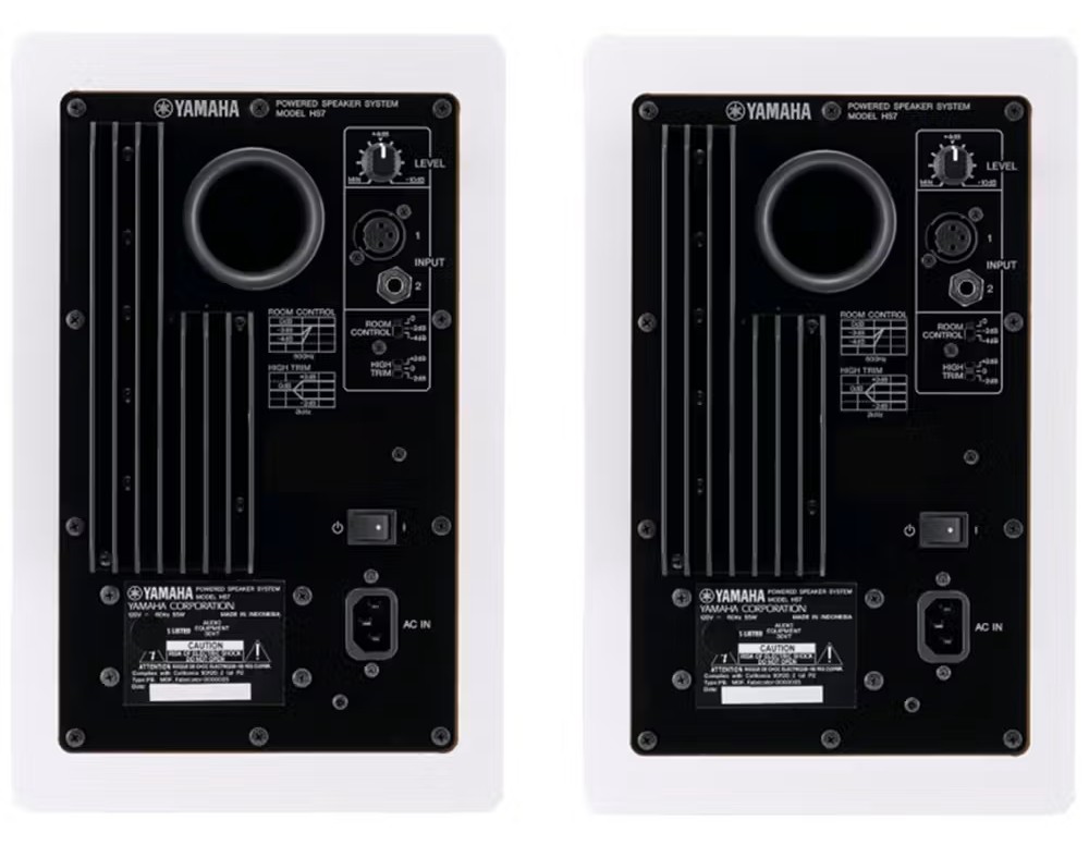 Yamaha HS7 Studio Monitor Speaker Rear